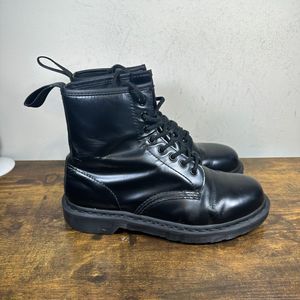 Dr. Martens 1460 Mono Black Leather‎ Boots Women's Size 9
